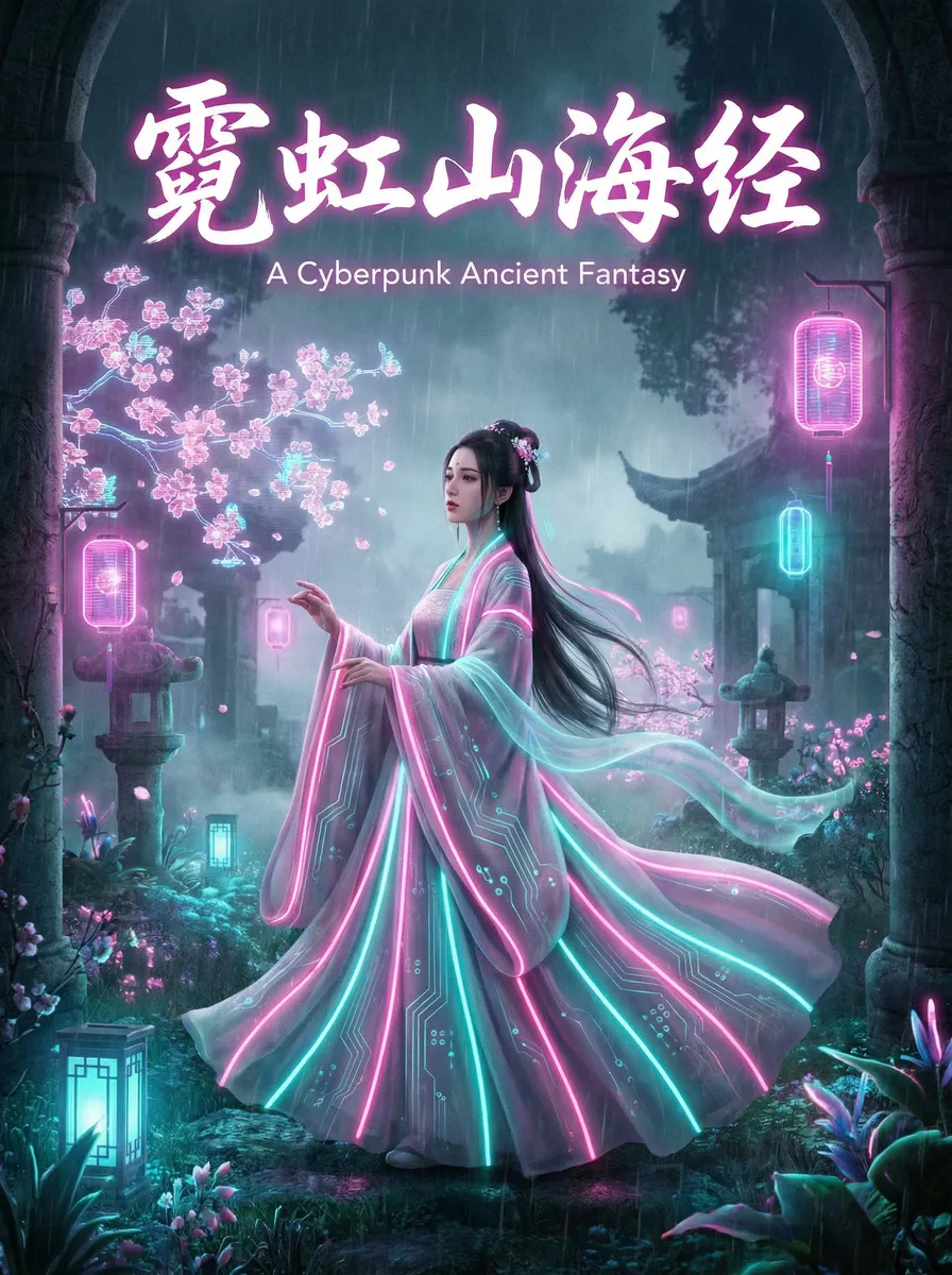 和家里的金毛做了四年都没事 古风奇缘短剧 - 霓虹山海经海报